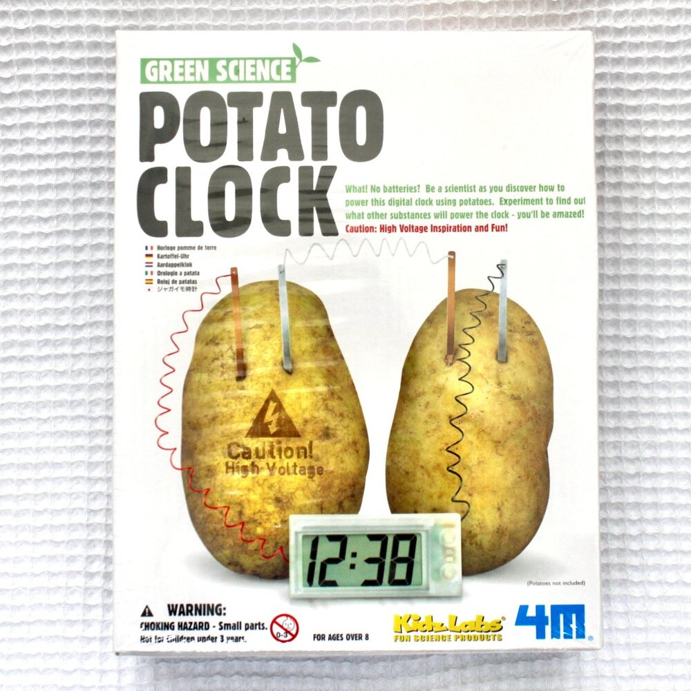 NWT 4M Potato Clock Kit Green Science Education Craft Gift Kids Teens